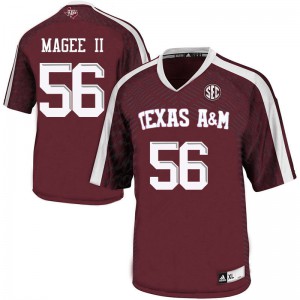 Men's Texas A&M Aggies #56 Keeath Magee II Maroon Alumni Jerseys 456145-338