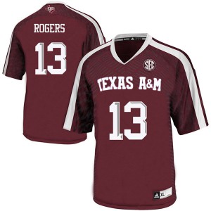Men Texas A&M #13 Kendrick Rogers Maroon Player Jersey 650705-841