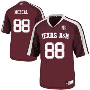 Mens Texas A&M University #88 Keynel McZeal Maroon College Jerseys 708834-751