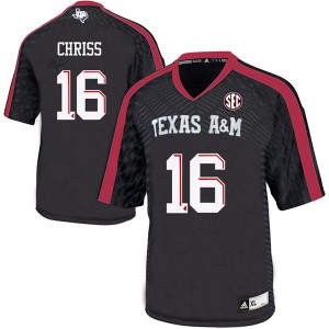 Mens Aggies #16 Klyde Chriss Black Embroidery Jerseys 123775-130