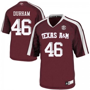 Men Texas A&M #46 Landis Durham Maroon Stitch Jersey 820635-374