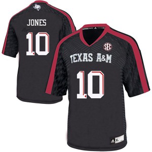 Mens TAMU #10 Myles Jones Black College Jerseys 384900-523