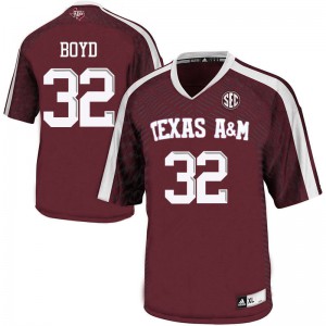 Men Texas A&M University #32 Rakeem Boyd Maroon Football Jersey 935231-353