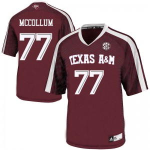Men TAMU #77 Ryan McCollum Maroon Football Jerseys 714371-308