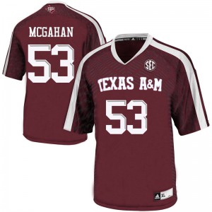 Men Texas A&M Aggies #53 Trey McGahan Maroon High School Jersey 133695-991
