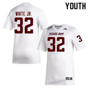 Youth Texas A&M #32 Andre White Jr. White Stitched Jerseys 696170-752