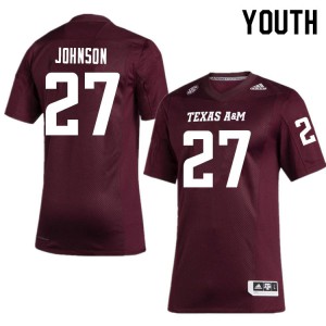 Youth Aggies #27 Antonio Johnson Maroon Stitched Jersey 111056-724