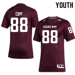 Youth Texas A&M #88 Baylor Cupp Maroon Official Jerseys 136992-535