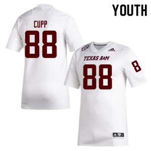 Youth Texas A&M Aggies #88 Baylor Cupp White Alumni Jersey 931754-405