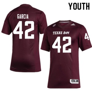 Youth Texas A&M Aggies #42 Cade Garcia Maroon Player Jerseys 820607-751