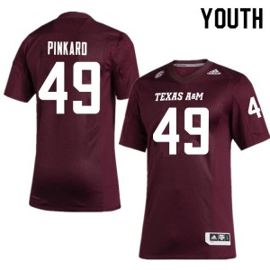 Youth Texas A&M University #49 Dion Pinkard Maroon High School Jersey 838515-227