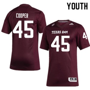 Youth Texas A&M Aggies #45 Edgerrin Cooper Maroon Football Jersey 417356-848