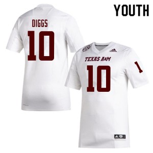 Youth TAMU #10 Fadil Diggs White Official Jersey 914206-439