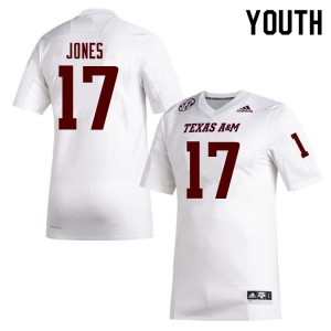 Youth TAMU #17 Jaylon Jones White Player Jersey 249235-363