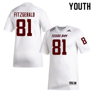 Youth Texas A&M #81 Kyle Fitzgerald White College Jersey 672496-671