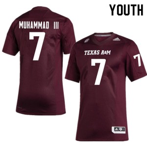 Youth Texas A&M #7 Moose Muhammad III Maroon Alumni Jerseys 346709-848