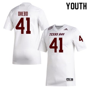 Youth Texas A&M University #41 R.J. Orebo White Stitched Jerseys 822979-858