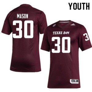 Youth Aggies #30 Reese Mason Maroon NCAA Jerseys 394445-404
