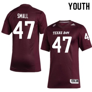 Youth TAMU #47 Seth Small Maroon Official Jerseys 472082-494
