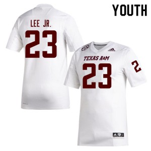 Youth Texas A&M #23 Tarian Lee Jr. White Alumni Jerseys 128074-281