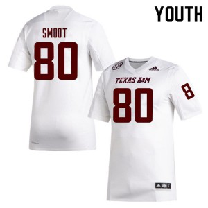 Youth TAMU #80 Will Smoot White High School Jersey 889044-267